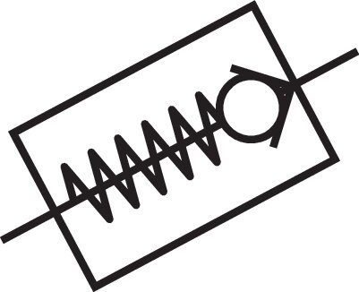 Schematic symbol: Check valve (flow from thread to hose)